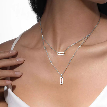 [NOBLE AURA] Move Uno Diamond Necklace