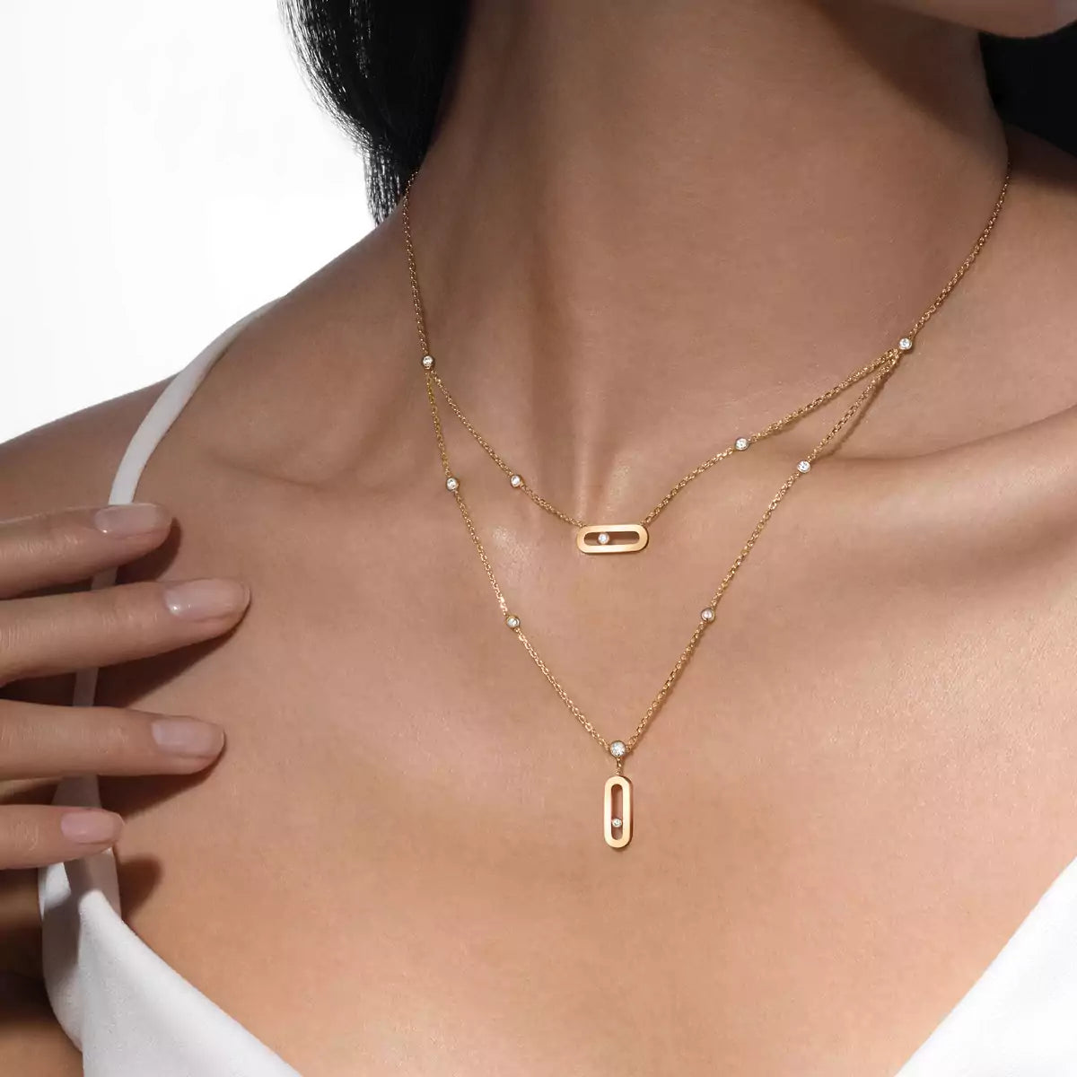 [NOBLE AURA] Move Uno Diamond Necklace