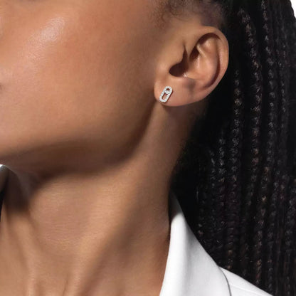 [NOBLE AURA]Move Uno Diamond Earrings