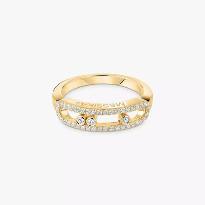 [NOBLE AURA] Baby Move Gold Diamond Pave_ Ring
