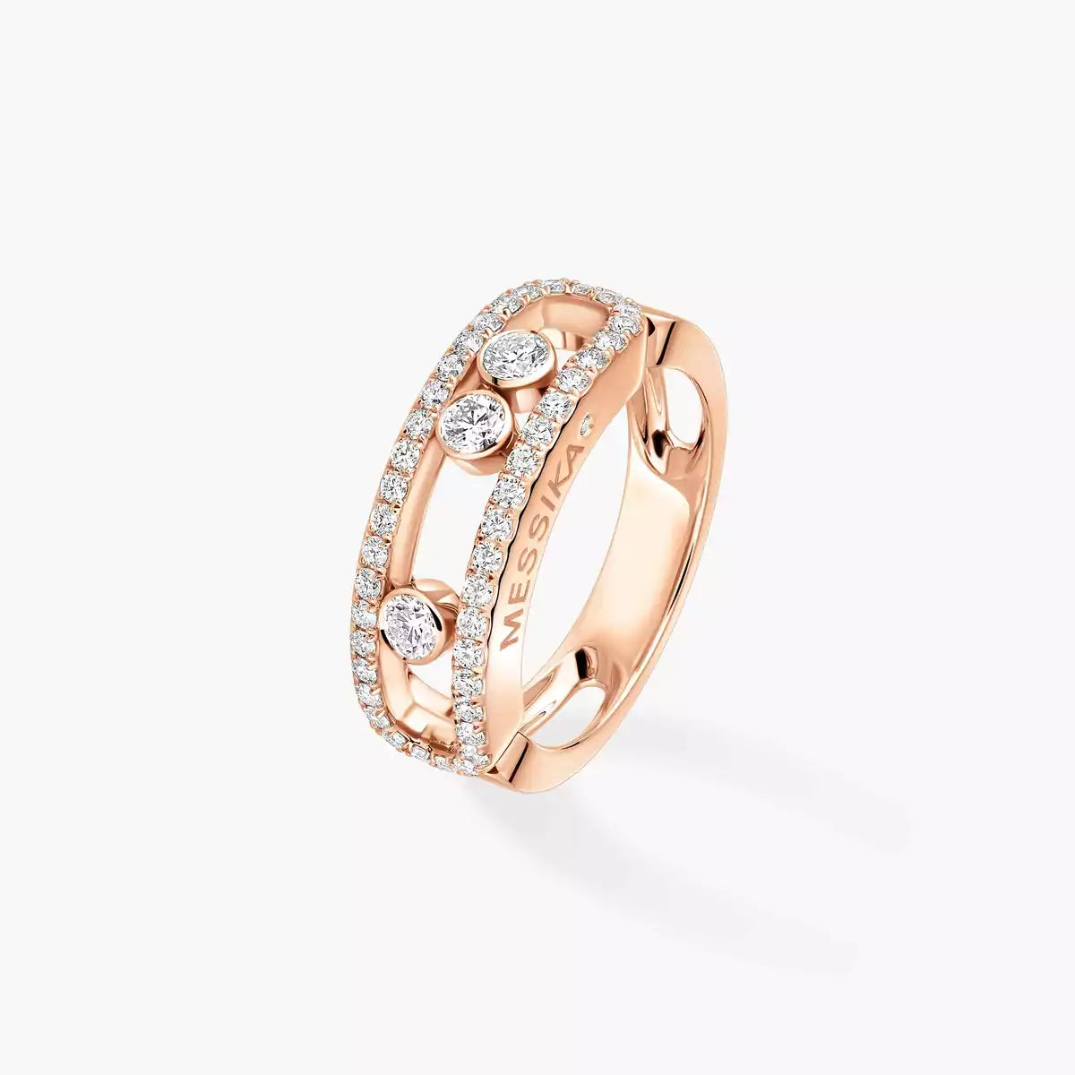 [NOBLE AURA] Move Gold Diamond Pave_ Ring
