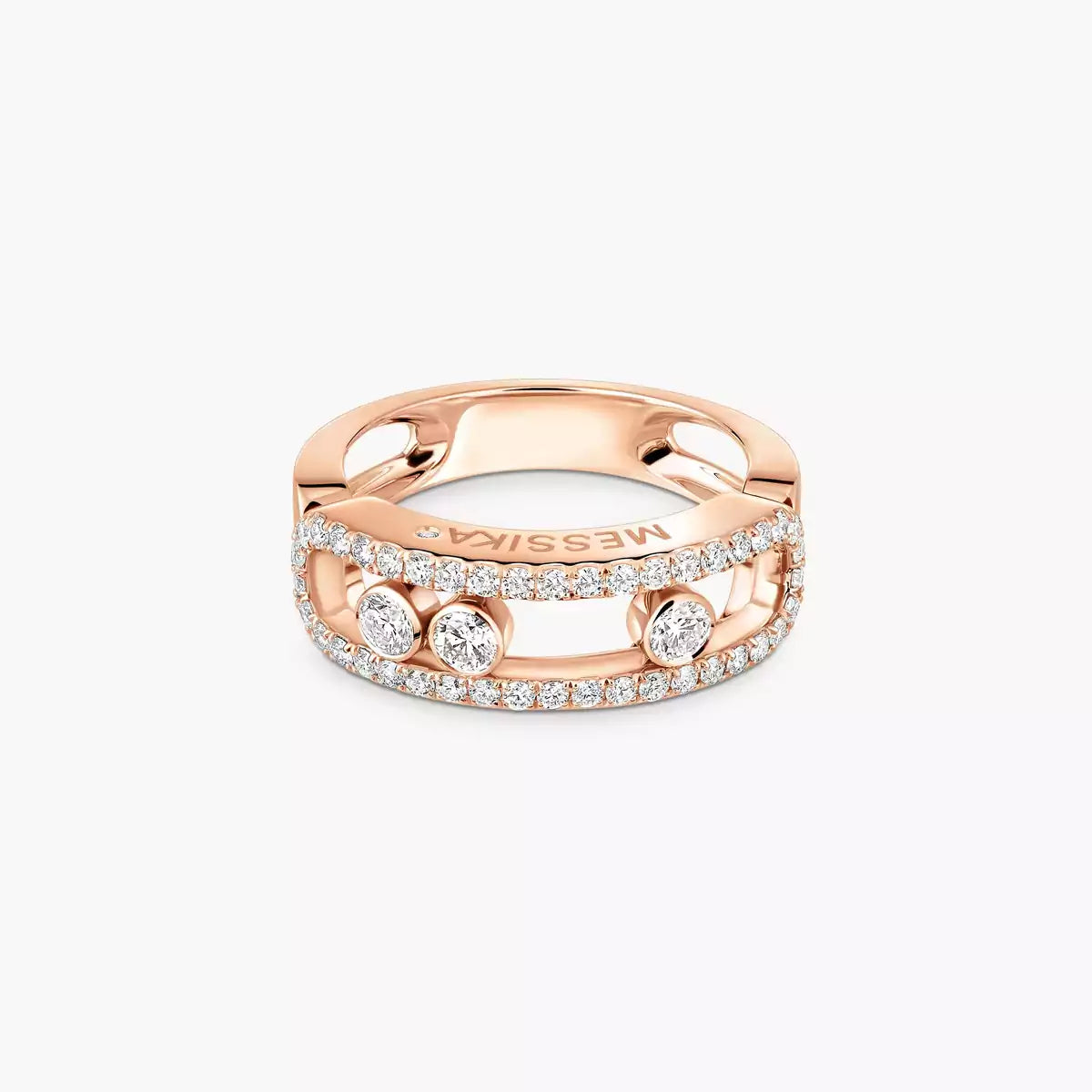 [NOBLE AURA] Move Gold Diamond Pave_ Ring
