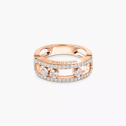 [NOBLE AURA] Move Gold Diamond Pave_ Ring