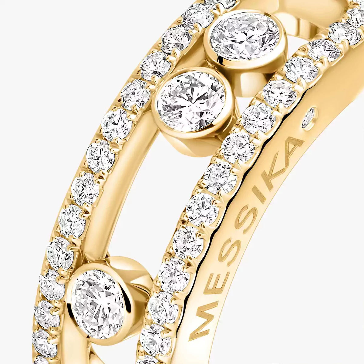 [NOBLE AURA] Move Gold Diamond Pave_ Ring