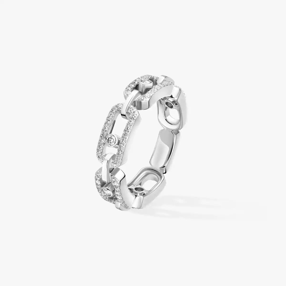 [NOBLE AURA]Move Link Pave_-Set Diamond Ring in Gold