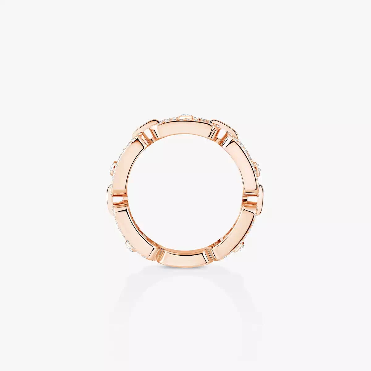 [NOBLE AURA]Move Link Pave_-Set Diamond Ring in Gold
