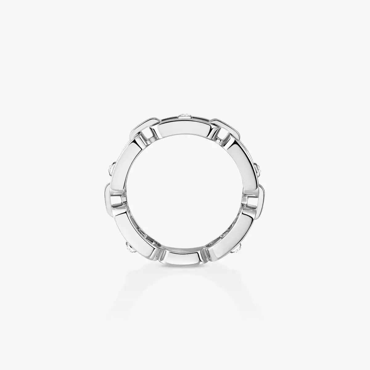 [NOBLE AURA]Move Link Pave_-Set Diamond Ring in Gold