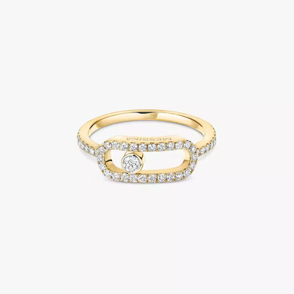 [NOBLE AURA]Move Uno Diamond Ring in Gold