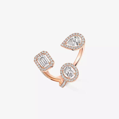 [[NOBLE AURA] Diamond Ring 0,25ct My Twin Trilogy