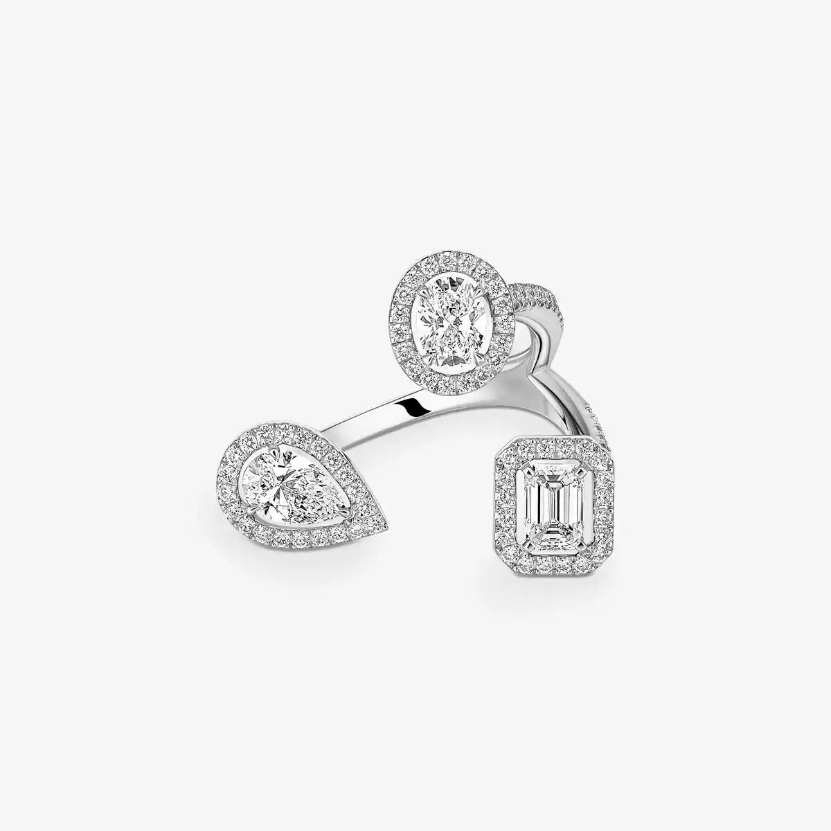 [[NOBLE AURA] Diamond Ring 0,25ct My Twin Trilogy
