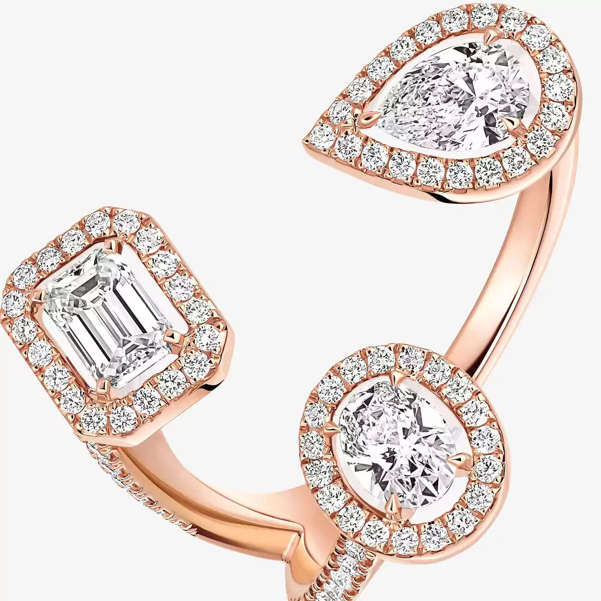 [[NOBLE AURA] Diamond Ring 0,25ct My Twin Trilogy