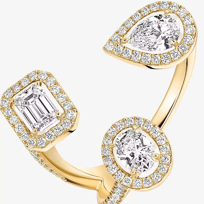 [[NOBLE AURA] Diamond Ring 0,25ct My Twin Trilogy