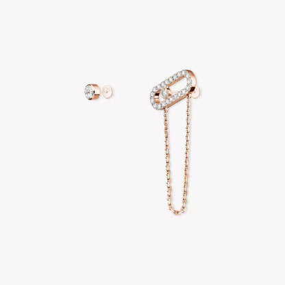 [NOBLE AURA]Move Uno Diamond Earrings