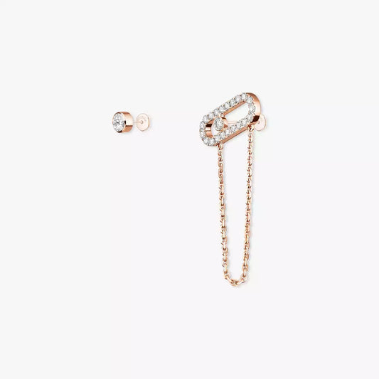 [NOBLE AURA]Move Uno Diamond Earrings