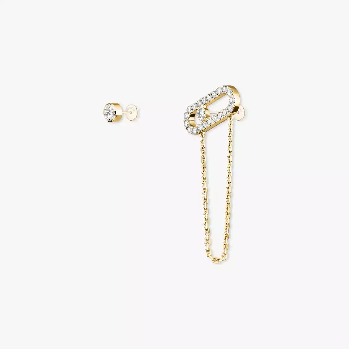 [NOBLE AURA]Move Uno Diamond Earrings