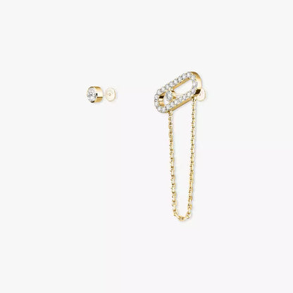[NOBLE AURA]Move Uno Diamond Earrings