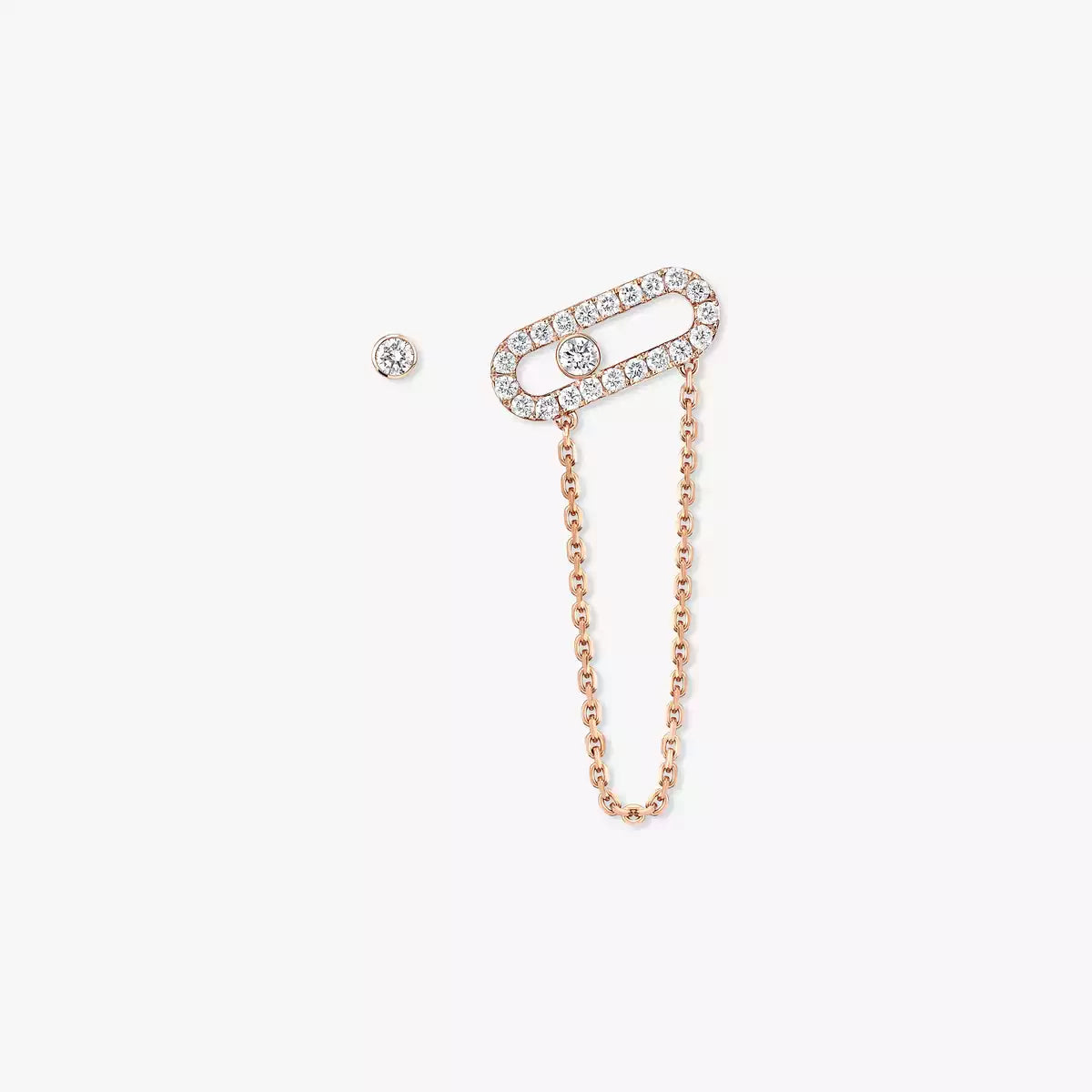 [NOBLE AURA]Move Uno Diamond Earrings