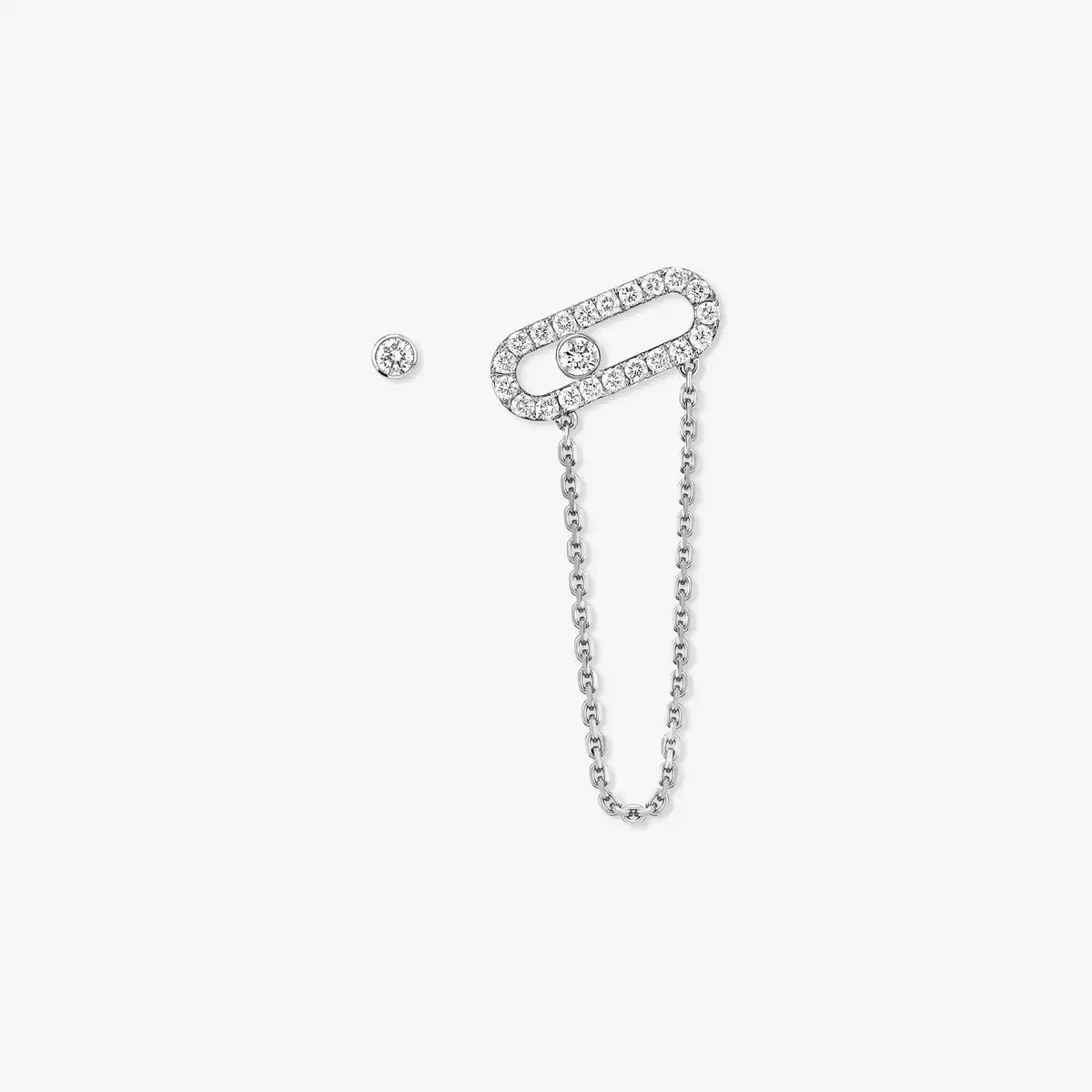 [NOBLE AURA]Move Uno Diamond Earrings