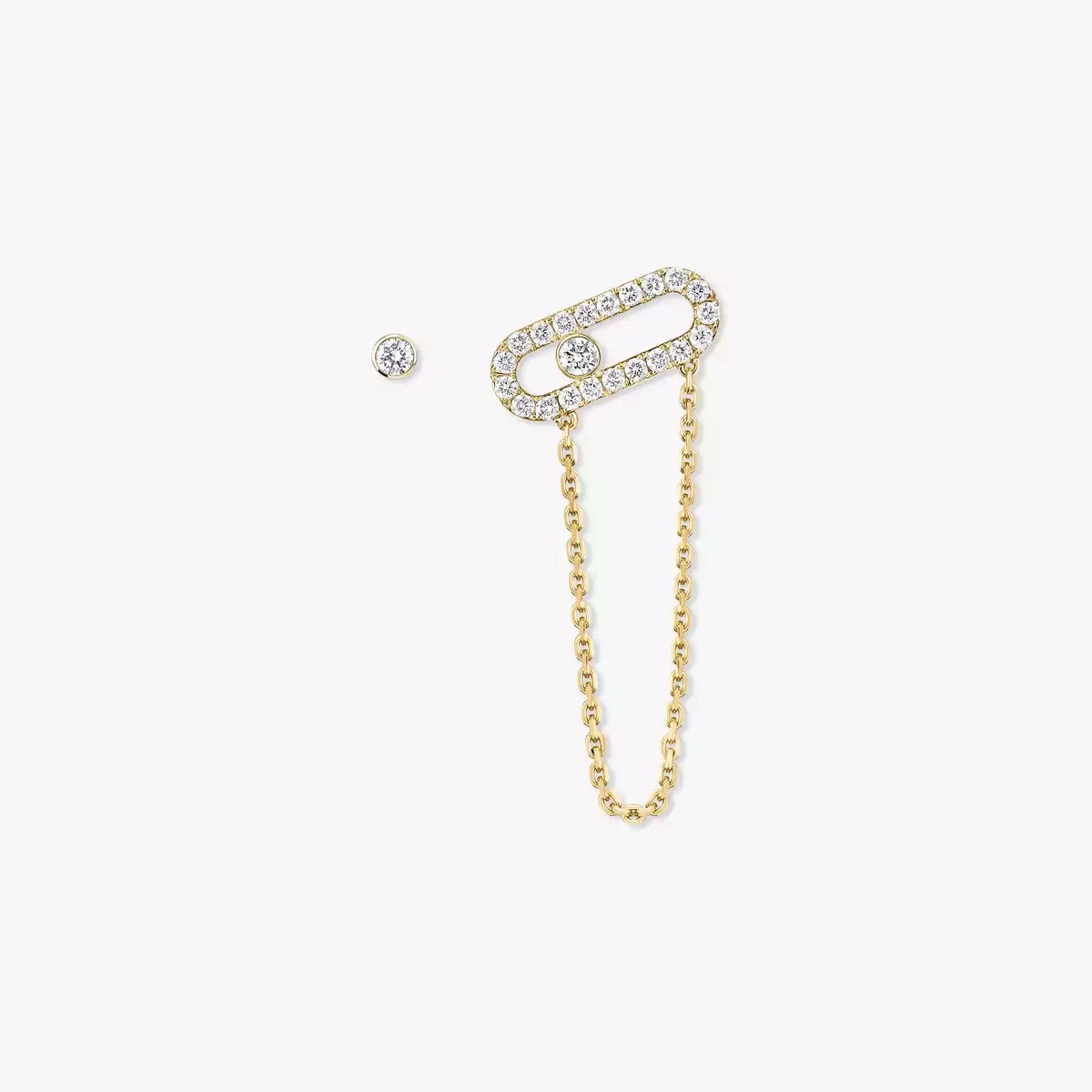 [NOBLE AURA]Move Uno Diamond Earrings