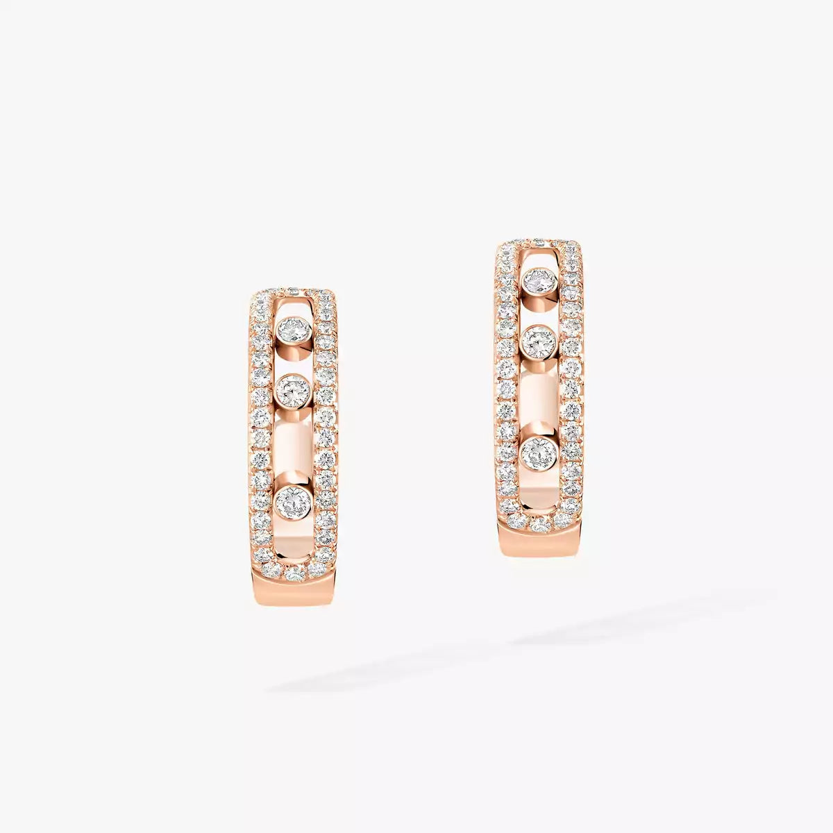 [NOBLE AURA]Diamond Pave_ Hoop Earrings Move