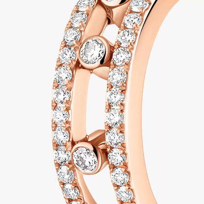 [NOBLE AURA]Diamond Pave_ Hoop Earrings Move