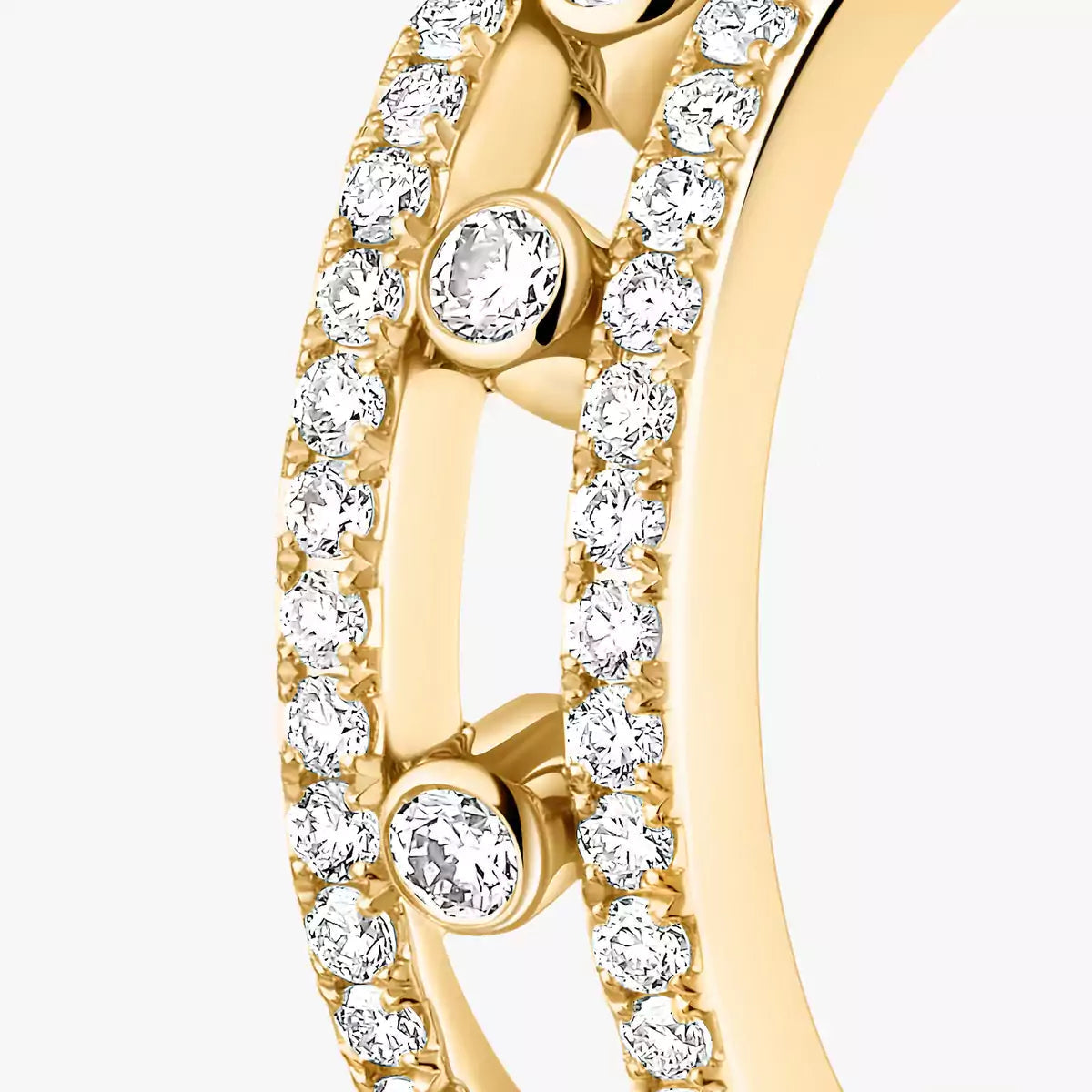 [NOBLE AURA]Diamond Pave_ Hoop Earrings Move