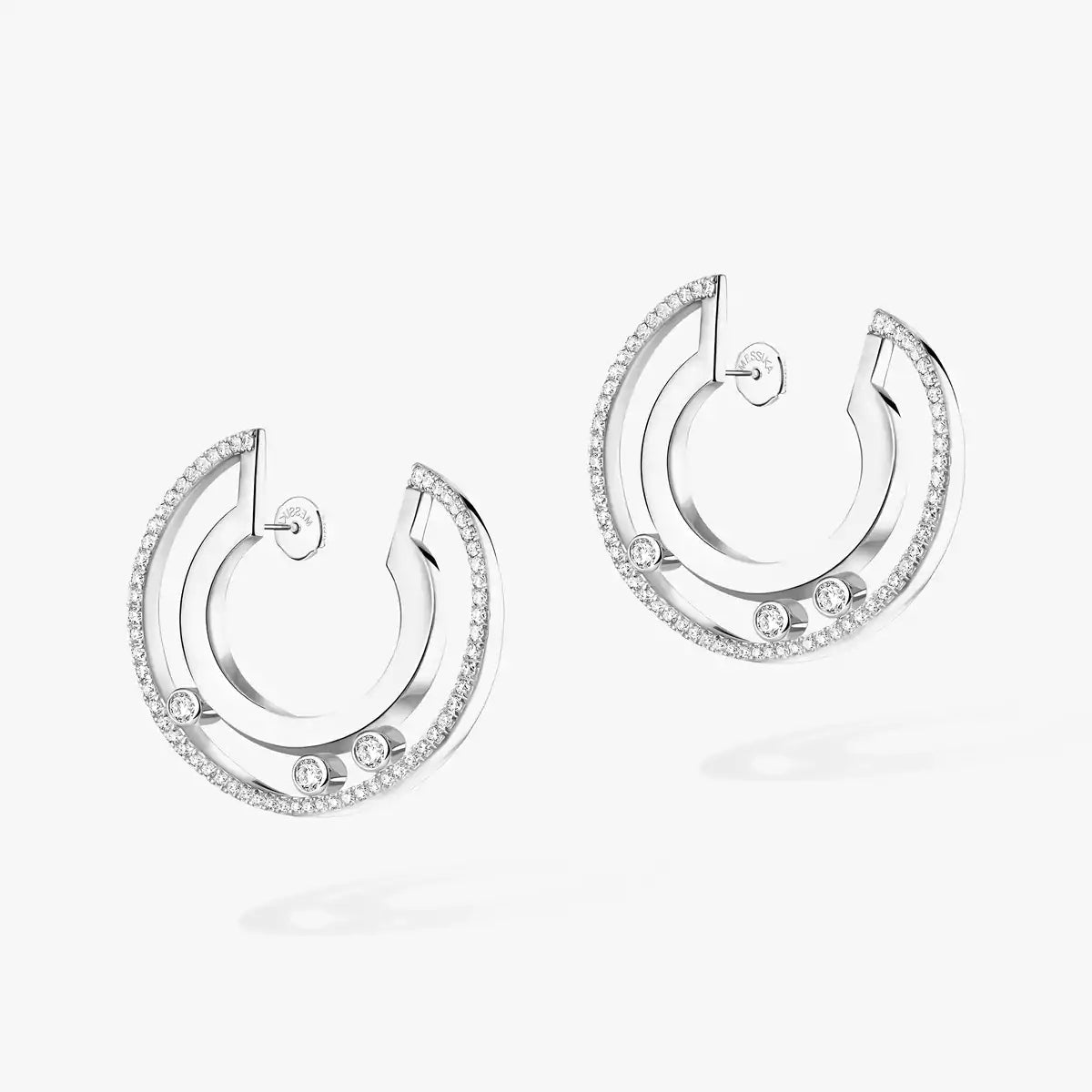 [NOBLE AURA]Move Romane Small Diamond Hoop Earrings