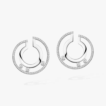 [NOBLE AURA]Move Romane Small Diamond Hoop Earrings