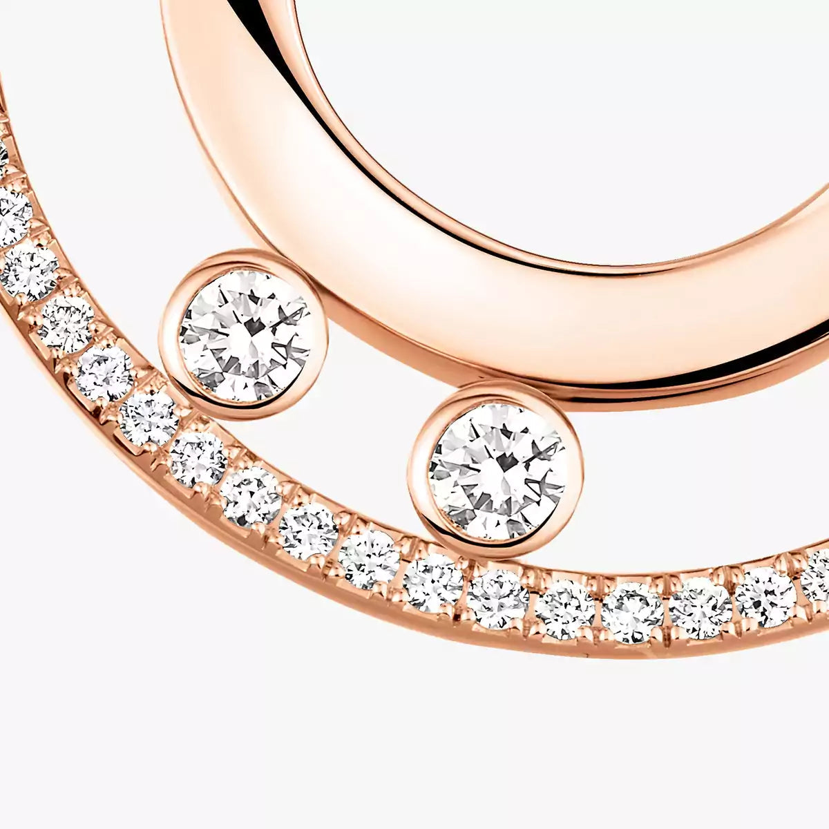[NOBLE AURA]Move Romane Small Diamond Hoop Earrings