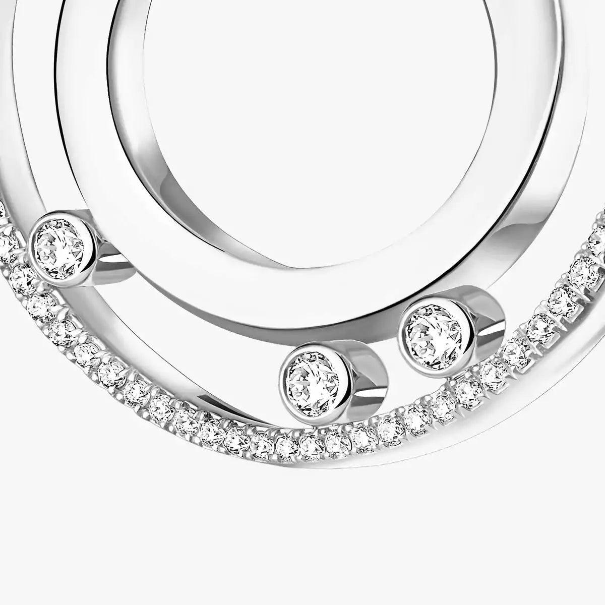 [NOBLE AURA]Move Romane Small Diamond Hoop Earrings