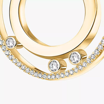 [NOBLE AURA]Move Romane Small Diamond Hoop Earrings