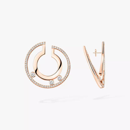 [NOBLE AURA]Move Romane Small Diamond Hoop Earrings