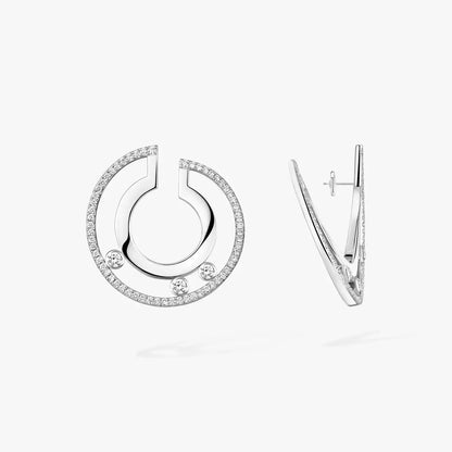 [NOBLE AURA]Move Romane Small Diamond Hoop Earrings