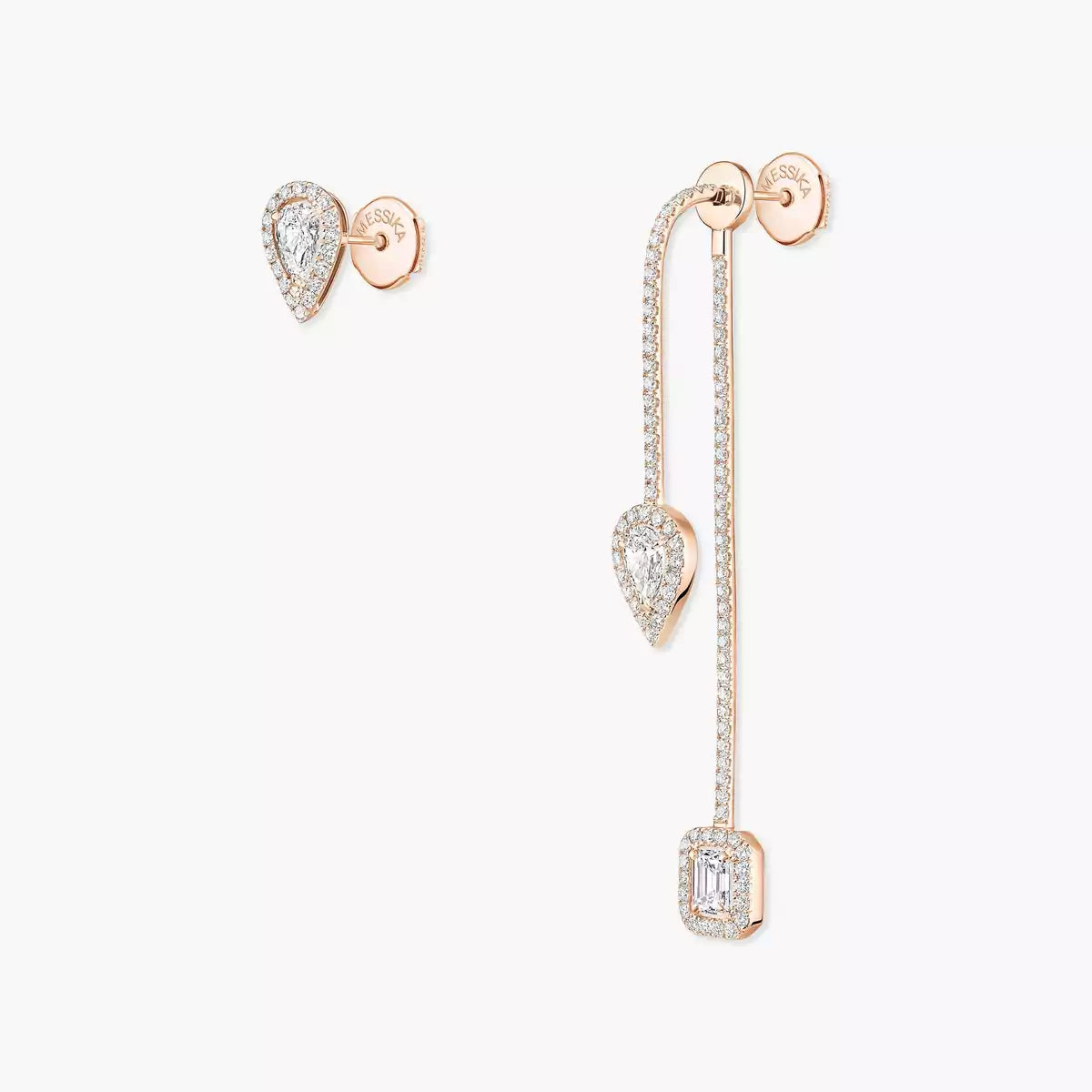 [NOBLE AURA]Diamond Drop Earrings My Twin
