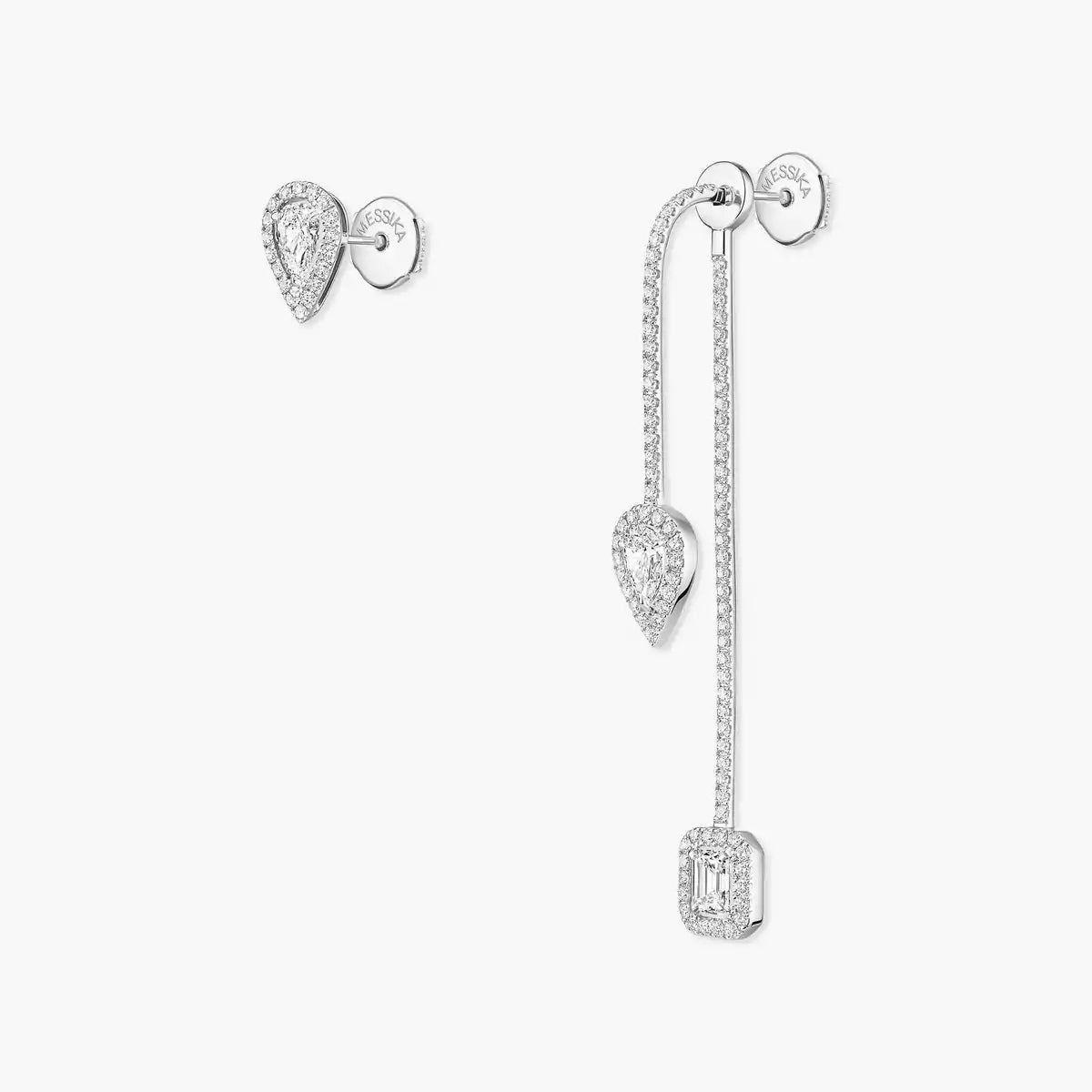 [NOBLE AURA]Diamond Drop Earrings My Twin