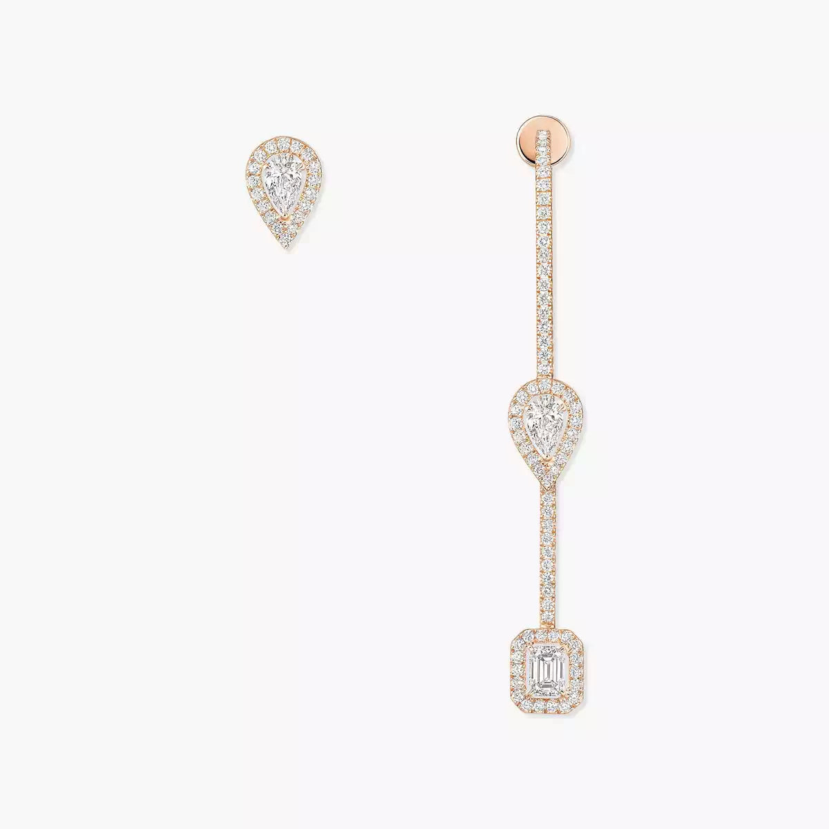 [NOBLE AURA]Diamond Drop Earrings My Twin