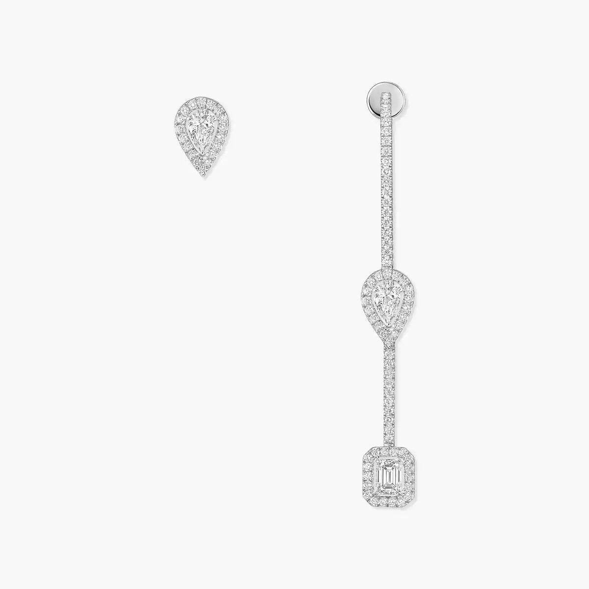 [NOBLE AURA]Diamond Drop Earrings My Twin