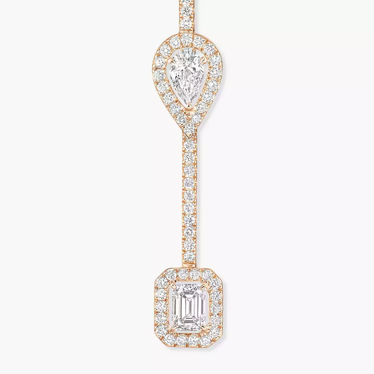 [NOBLE AURA]Diamond Drop Earrings My Twin