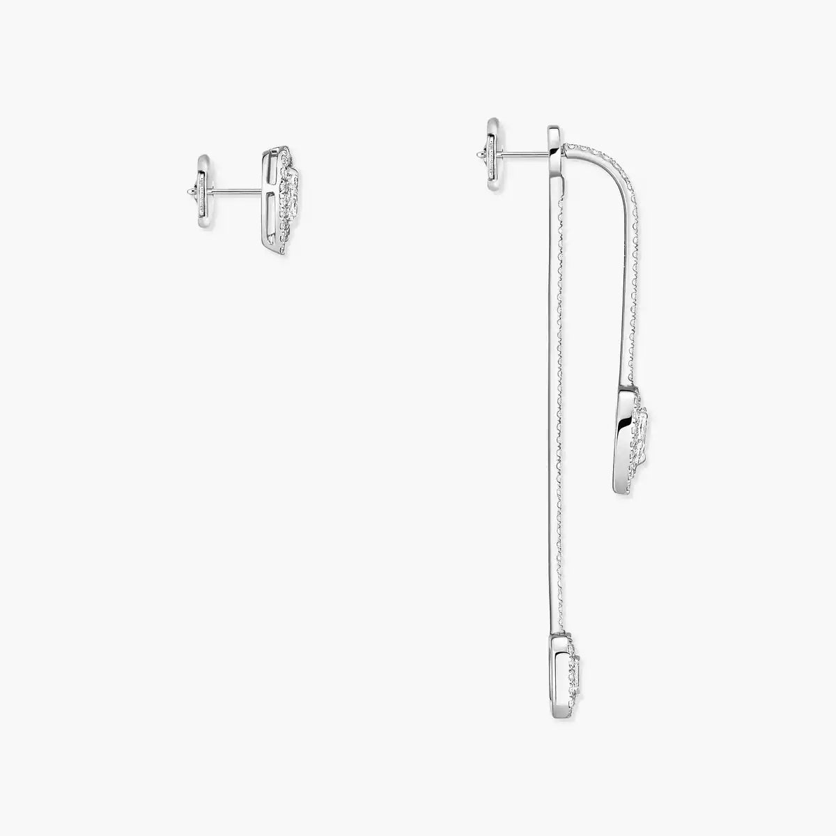 [NOBLE AURA]Diamond Drop Earrings My Twin