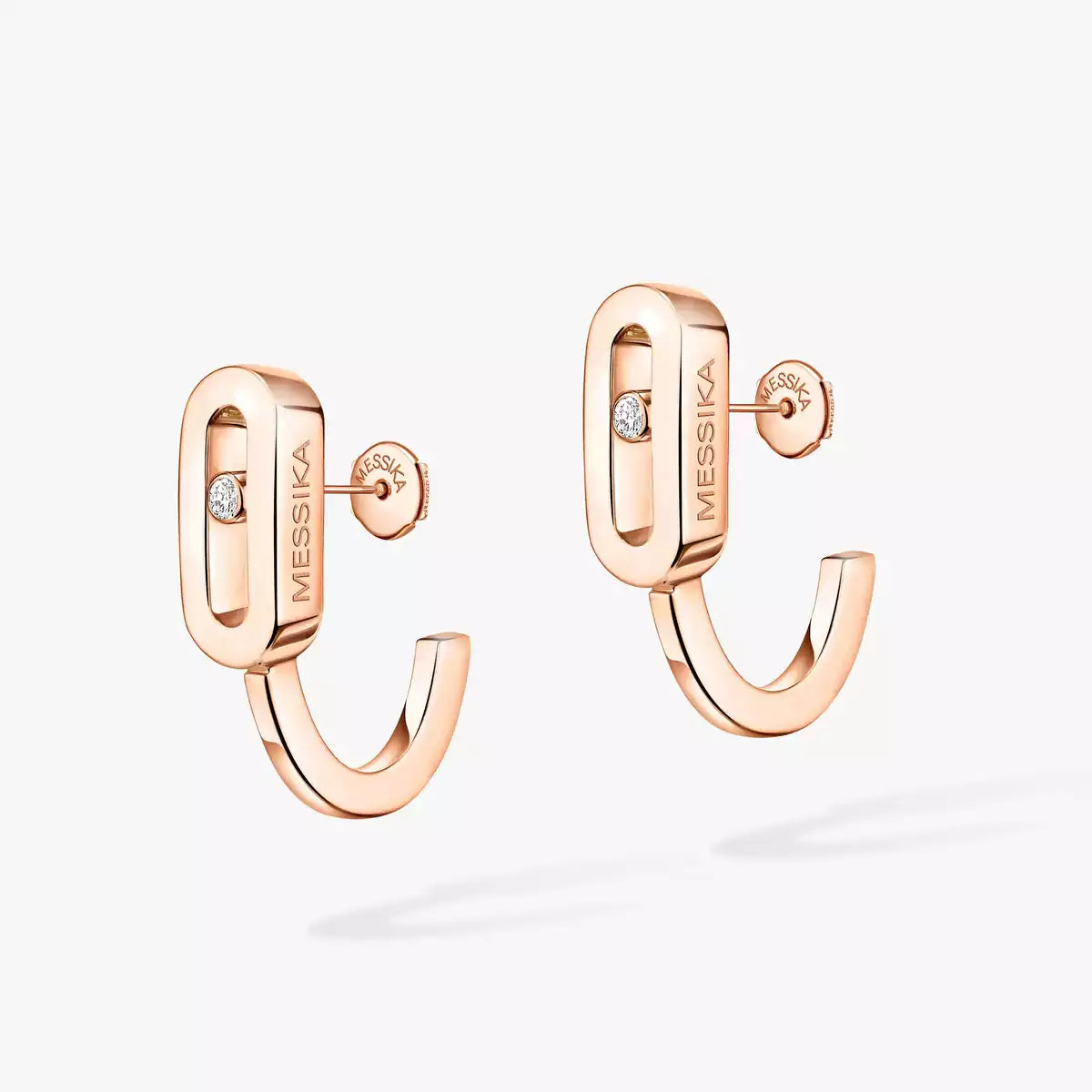 [NOBLE AURA]Diamond Mini Hoop Earrings Move Classique