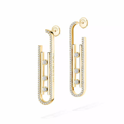 [NOBLE AURA]Diamond Pendant Earrings Move 10Th