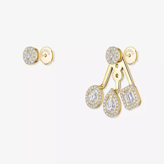 [NOBLE AURA] My Twin Trio  Diamond Earrings