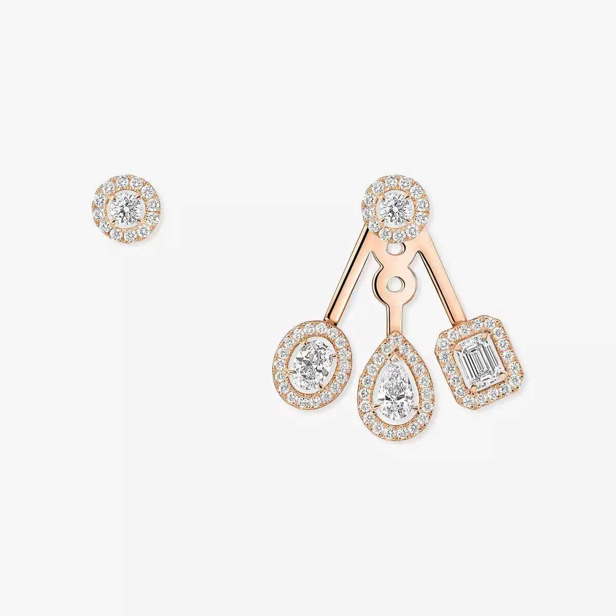 [NOBLE AURA] My Twin Trio  Diamond Earrings