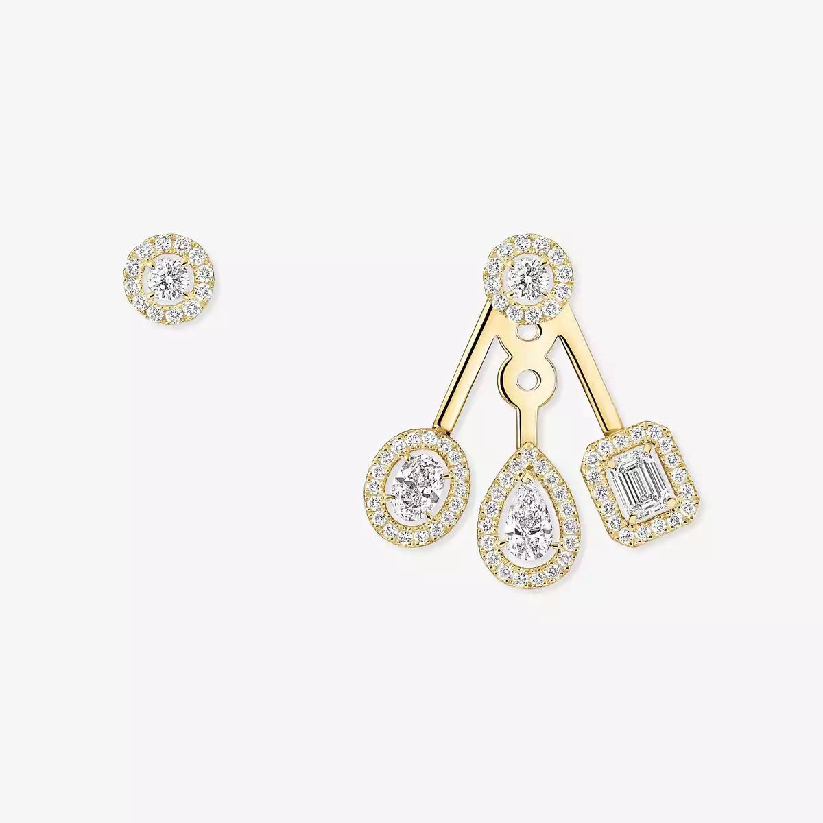[NOBLE AURA] My Twin Trio  Diamond Earrings