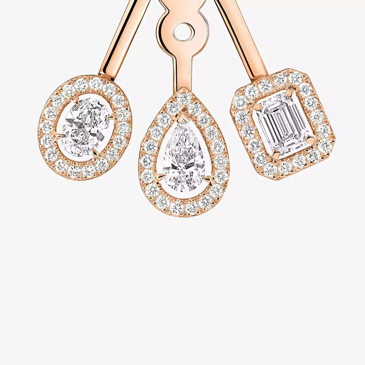 [NOBLE AURA] My Twin Trio  Diamond Earrings