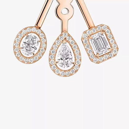 [NOBLE AURA] My Twin Trio  Diamond Earrings