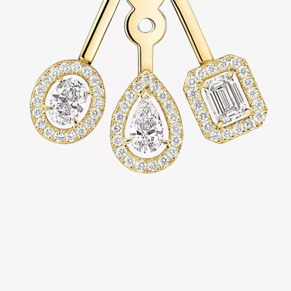 [NOBLE AURA] My Twin Trio  Diamond Earrings