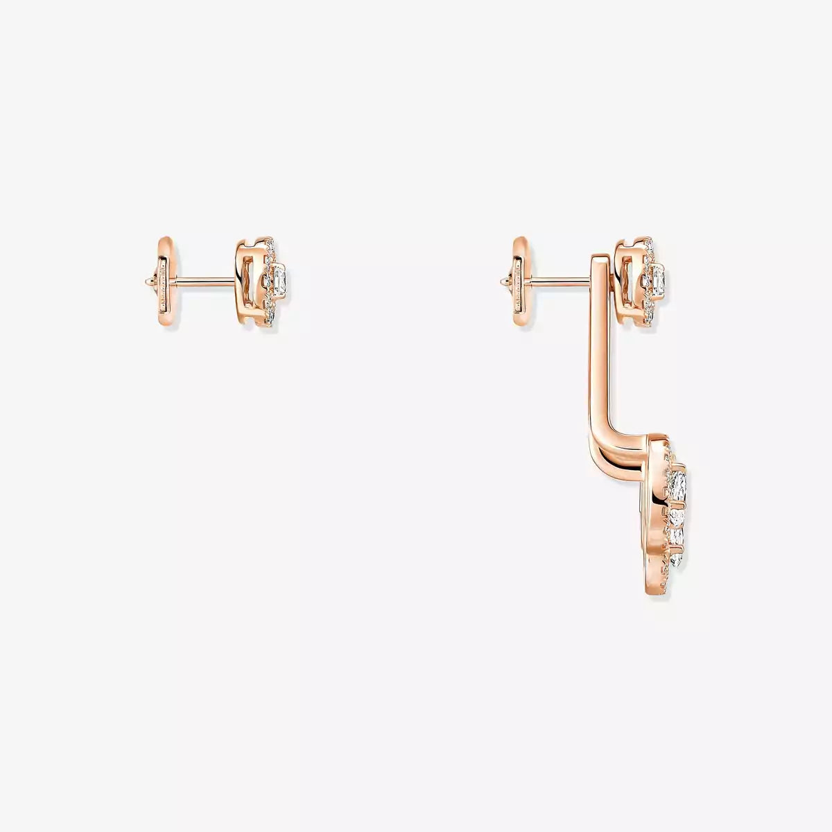 [NOBLE AURA] My Twin Trio  Diamond Earrings