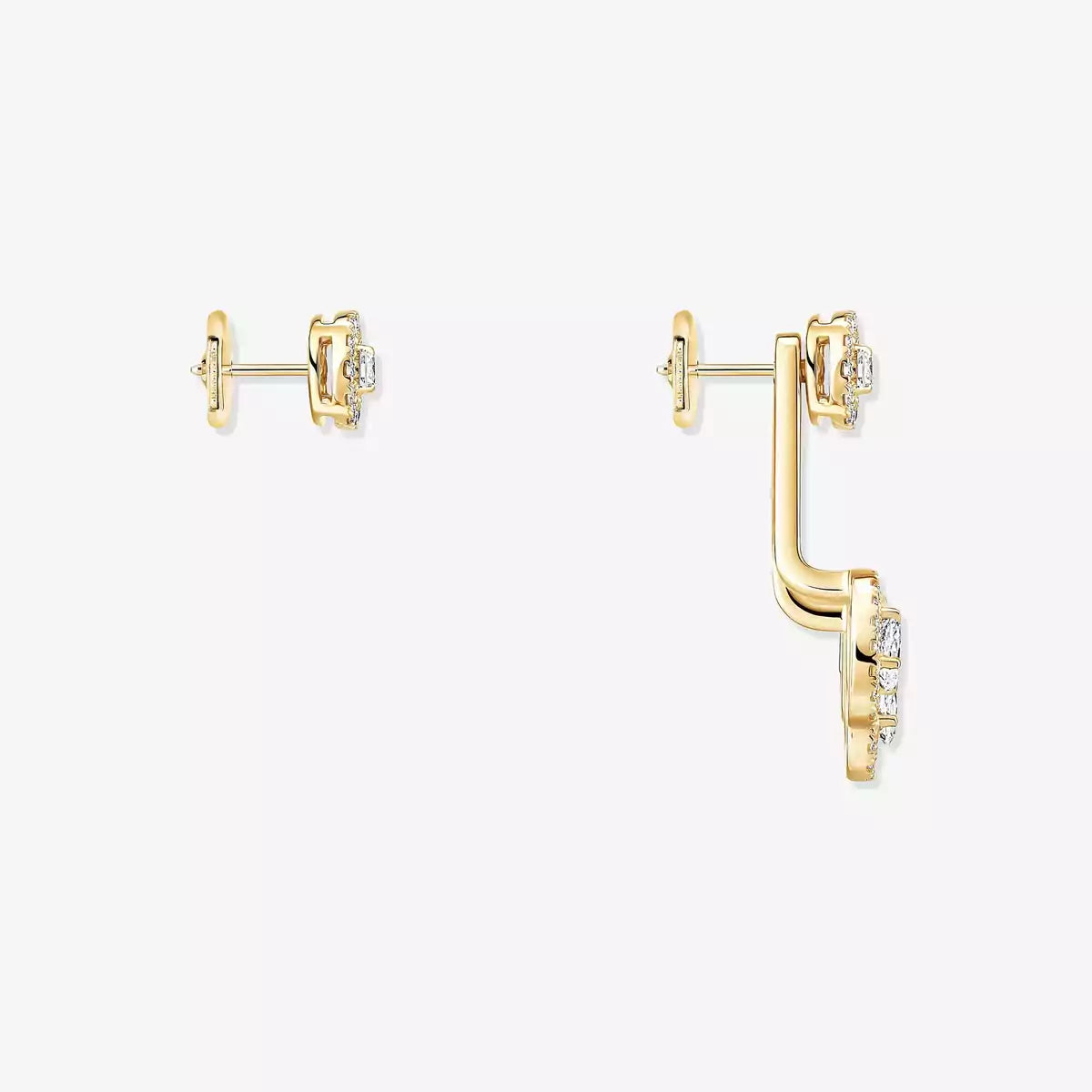 [NOBLE AURA] My Twin Trio  Diamond Earrings