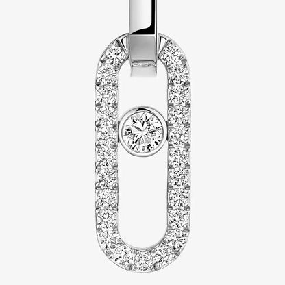[NOBLE AURA]Move Link Diamond Earrings